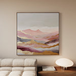 Abstract 866 Canvas Art 16" x 16" / 40 x 40 cm / Black