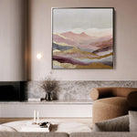 Abstract 866 Canvas Art 16" x 16" / 40 x 40 cm / Black
