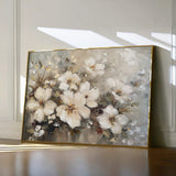 Floral 866 Canvas Art 18" x 24" / 45 x 60 cm / Black
