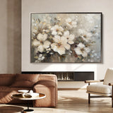 Floral 866 Canvas Art 18" x 24" / 45 x 60 cm / Black