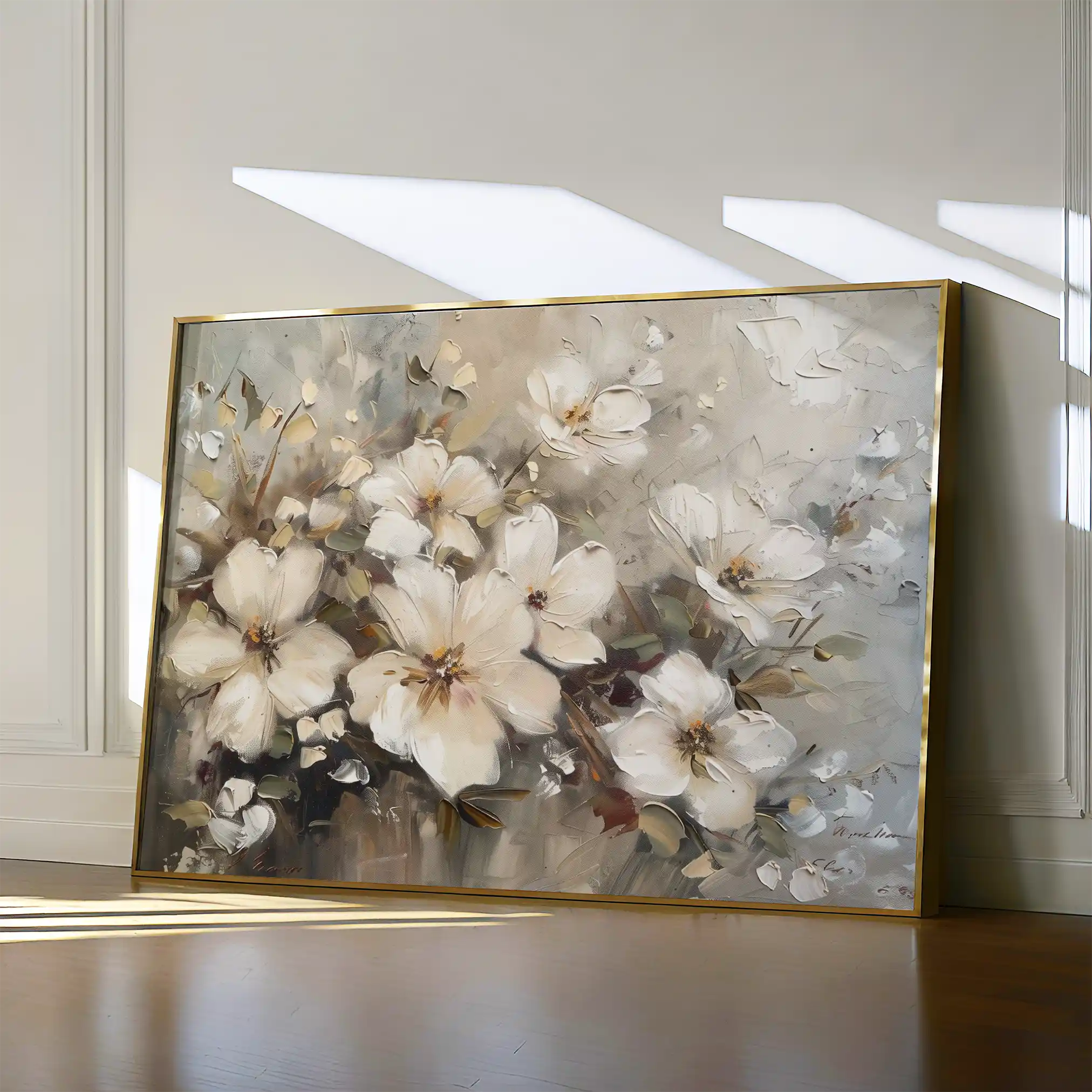 Floral 866 Canvas Art 60 x 40 cm / Black