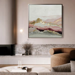 Abstract 868 Canvas Art 16" x 16" / 40 x 40 cm / Black