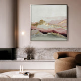 Abstract 868 Canvas Art 16" x 16" / 40 x 40 cm / Black