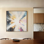 Abstract 869 Canvas Art 16" x 16" / 40 x 40 cm / Black