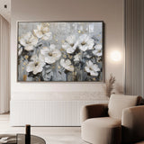 Floral 869 Canvas Art 18" x 24" / 45 x 60 cm / Black