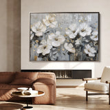 Floral 869 Canvas Art 18" x 24" / 45 x 60 cm / Black