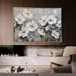 Floral 869 Canvas Art 18" x 24" / 45 x 60 cm / Black