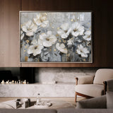 Floral 869 Canvas Art 18" x 24" / 45 x 60 cm / Black