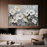 Floral 869 Canvas Art 60 x 40 cm / Black