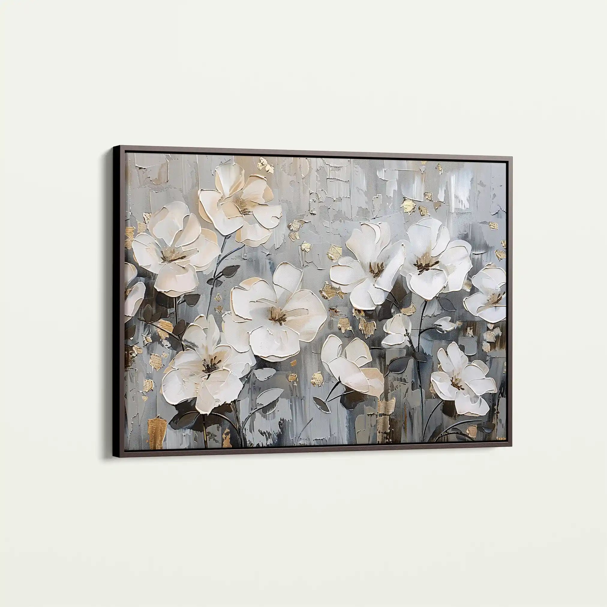 Floral 869 Canvas Art 60 x 40 cm / Black