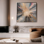 Abstract 870 Canvas Art 16" x 16" / 40 x 40 cm / Black