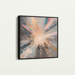 Abstract 870 Canvas Art 16" x 16" / 40 x 40 cm / Black
