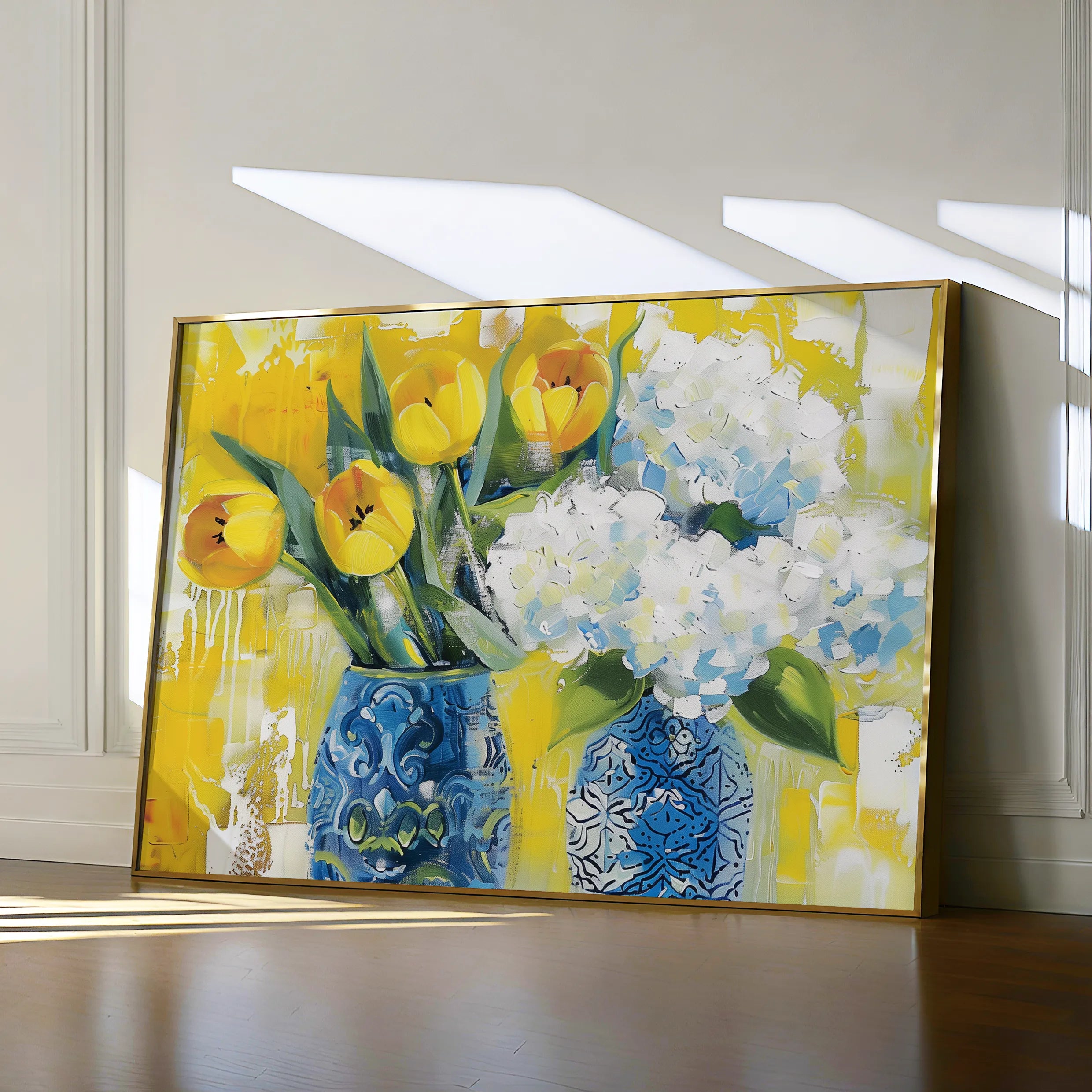 Floral 870 Canvas Art 18" x 24" / 45 x 60 cm / Black