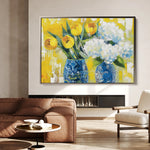 Floral 870 Canvas Art 18" x 24" / 45 x 60 cm / Black