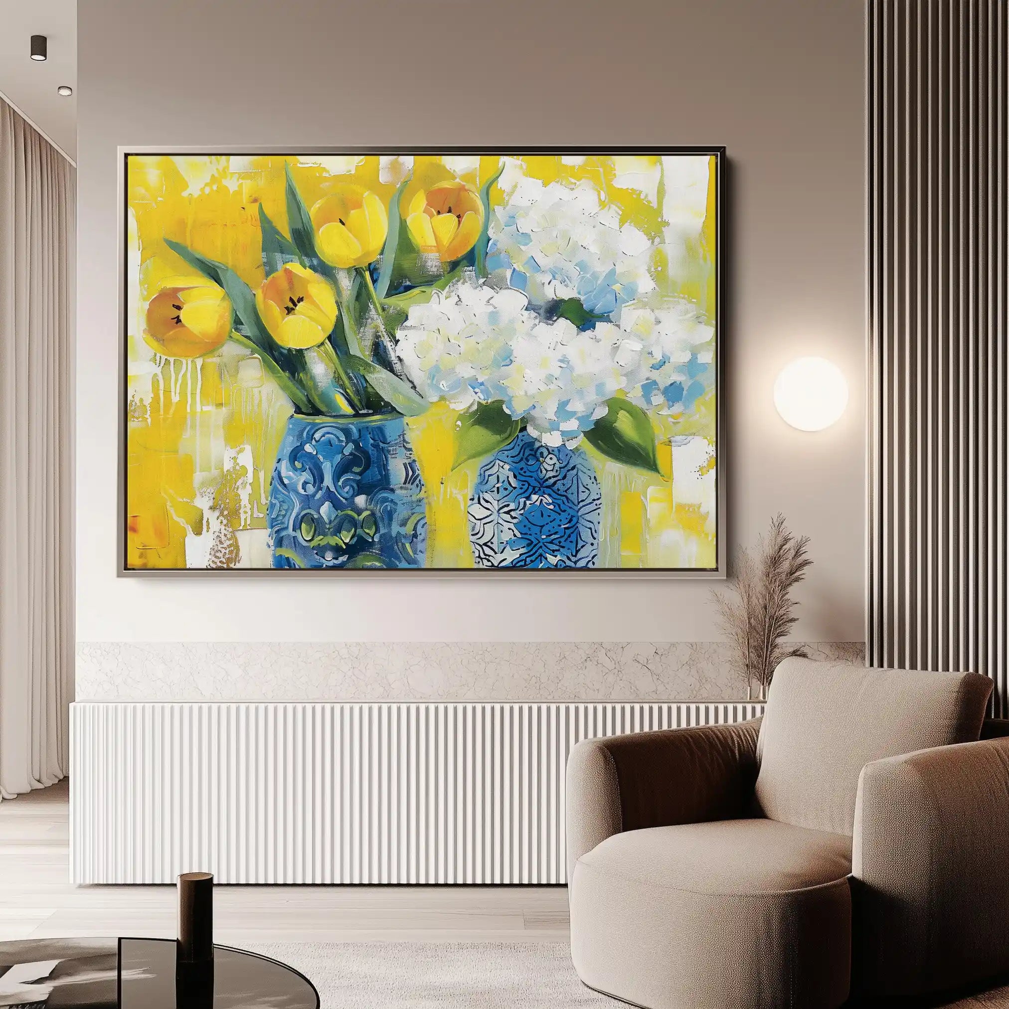 Floral 870 Canvas Art 60 x 40 cm / Black