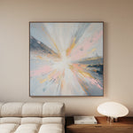 Abstract 871 Canvas Art 16" x 16" / 40 x 40 cm / Black