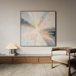 Abstract 871 Canvas Art 16" x 16" / 40 x 40 cm / Black