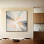 Abstract 871 Canvas Art 16" x 16" / 40 x 40 cm / Black