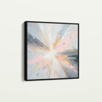 Abstract 871 Canvas Art 16" x 16" / 40 x 40 cm / Black