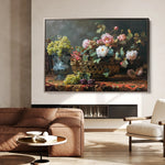 Floral 871 Canvas Art 18" x 24" / 45 x 60 cm / Black