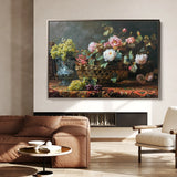 Floral 871 Canvas Art 18" x 24" / 45 x 60 cm / Black