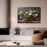Floral 871 Canvas Art 18" x 24" / 45 x 60 cm / Black