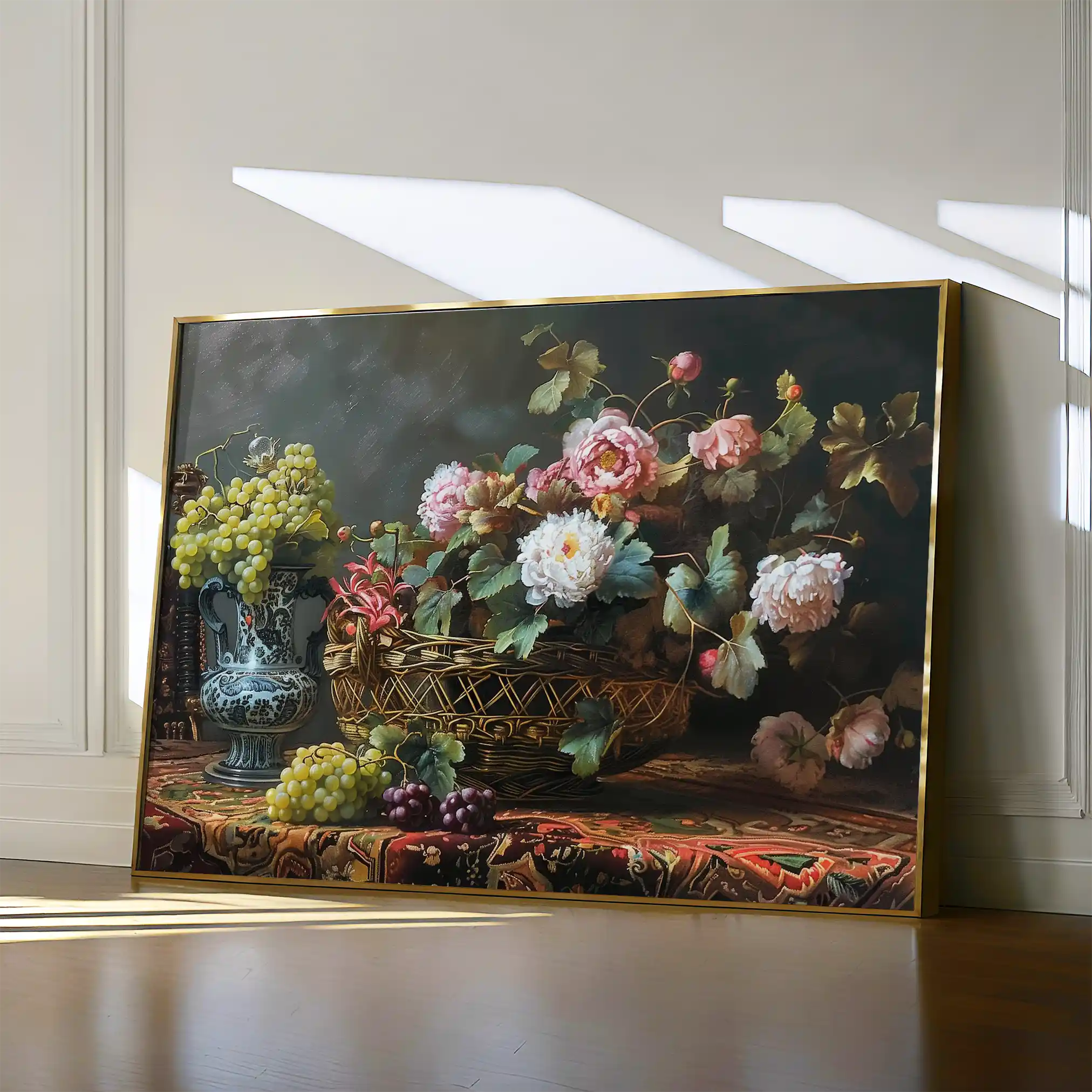 Floral 871 Canvas Art 60 x 40 cm / Black