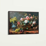 Floral 871 Canvas Art 60 x 40 cm / Black