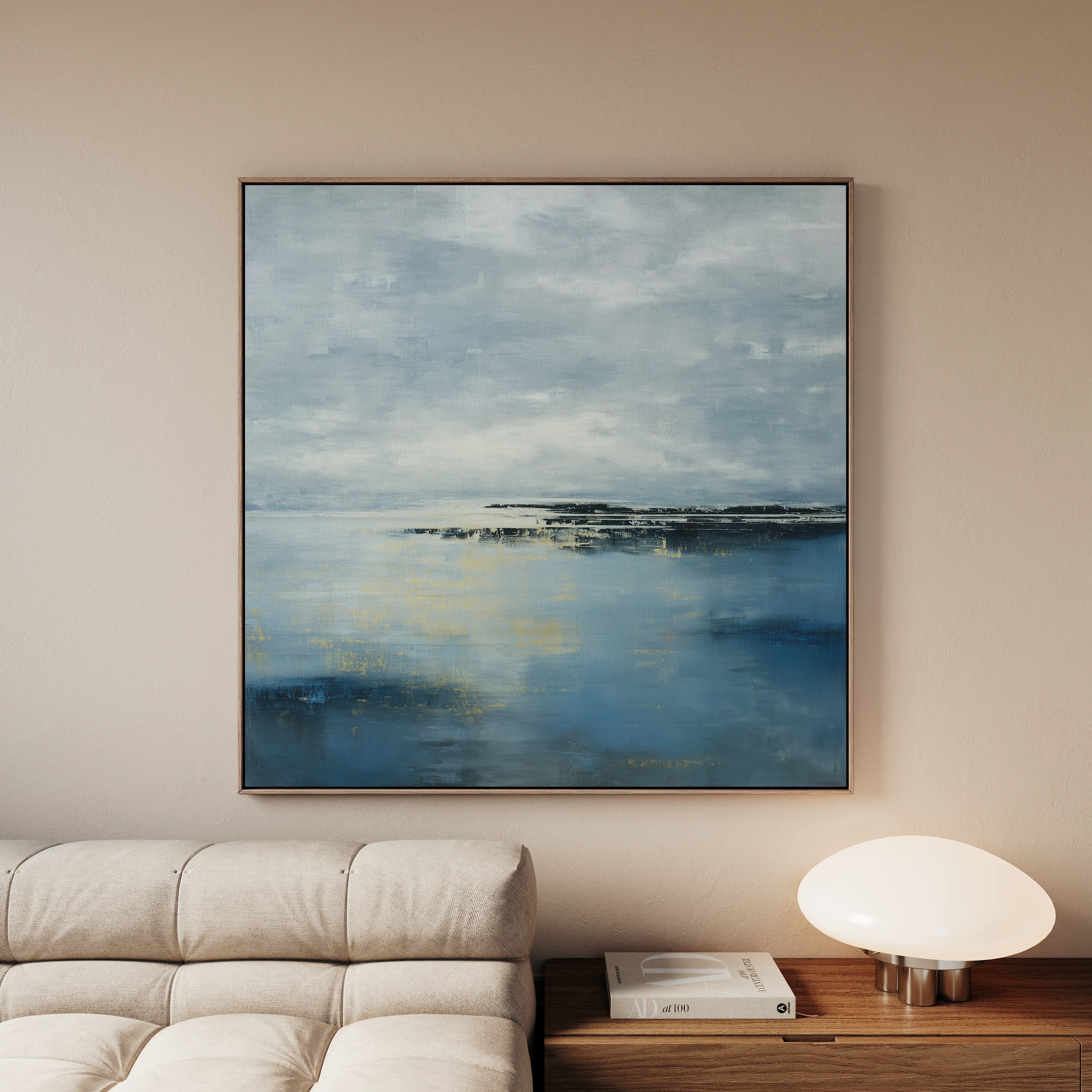 Abstract 872 Canvas Art 16" x 16" / 40 x 40 cm / Black