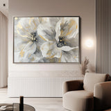 Floral 872 Canvas Art 18" x 24" / 45 x 60 cm / Black