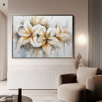 Floral 873 Canvas Art 18" x 24" / 45 x 60 cm / Black