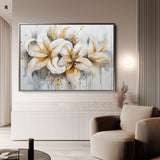 Floral 873 Canvas Art 18" x 24" / 45 x 60 cm / Black