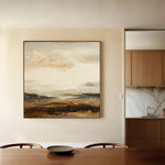 Abstract 874 Canvas Art 16" x 16" / 40 x 40 cm / Black