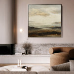 Abstract 874 Canvas Art 16" x 16" / 40 x 40 cm / Black