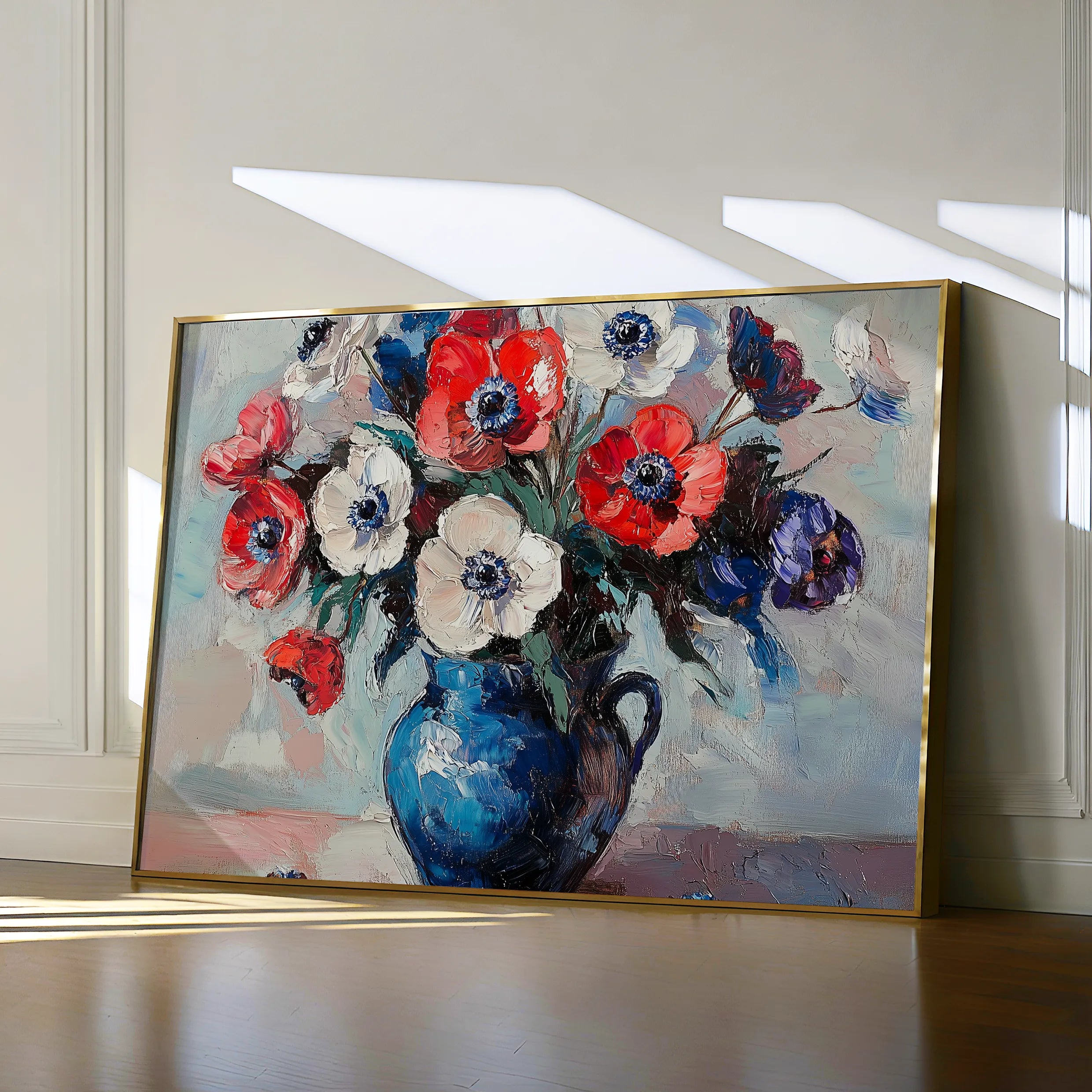 Floral 874 Canvas Art 18" x 24" / 45 x 60 cm / Black