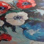 Floral 874 Canvas Art 18" x 24" / 45 x 60 cm / Black