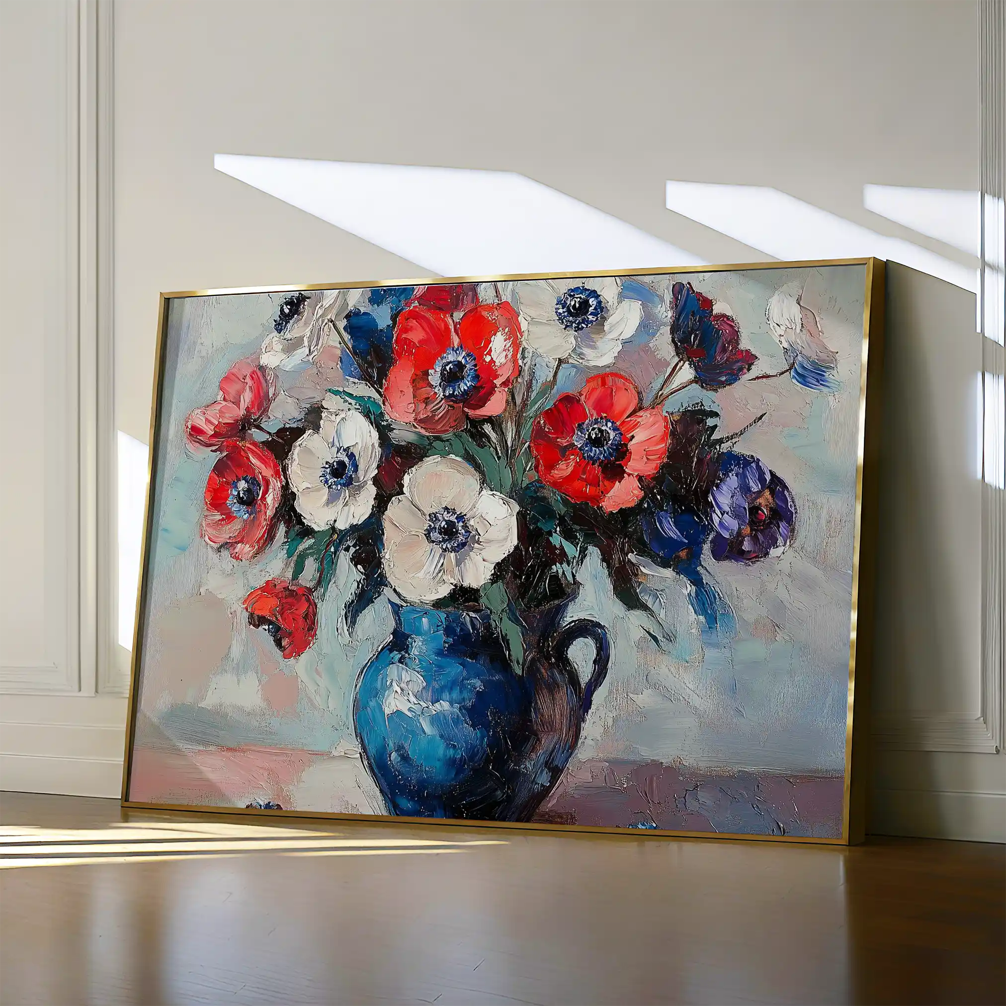 Floral 874 Canvas Art 60 x 40 cm / Black