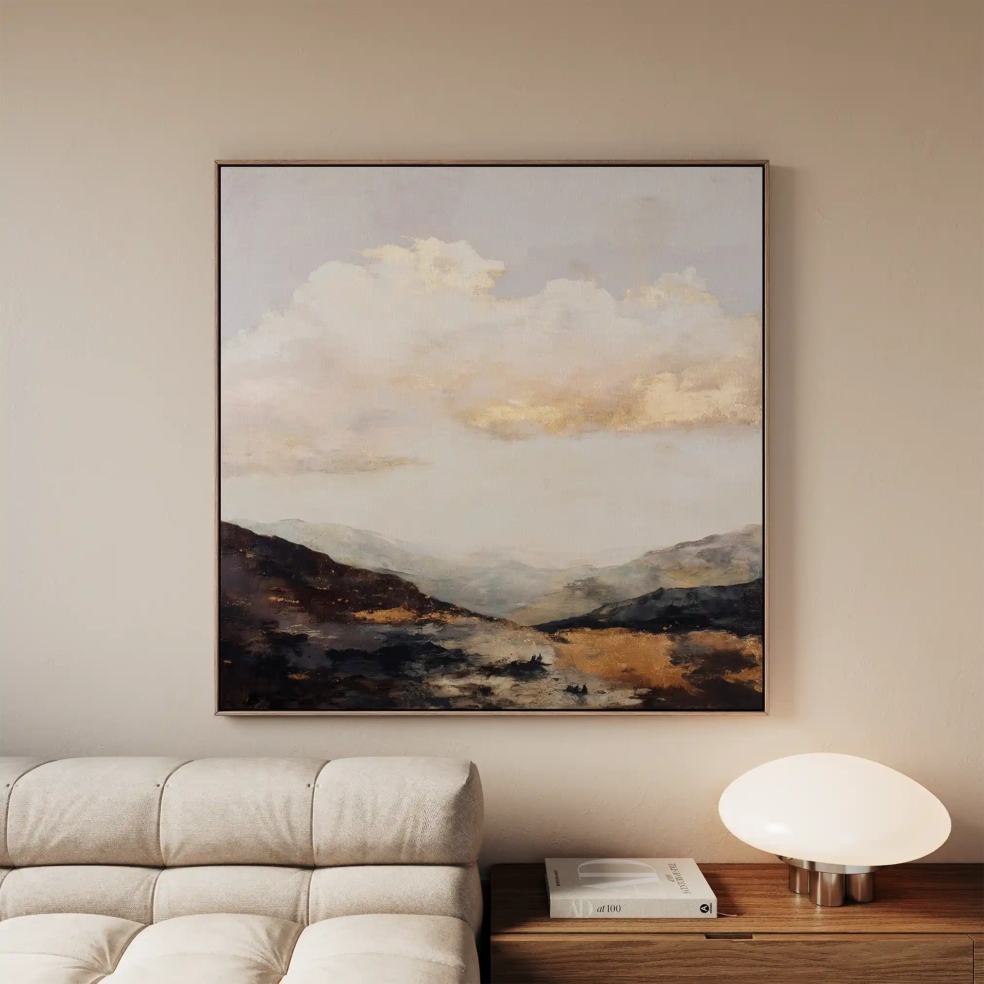 Abstract 875 Canvas Art 16" x 16" / 40 x 40 cm / Black