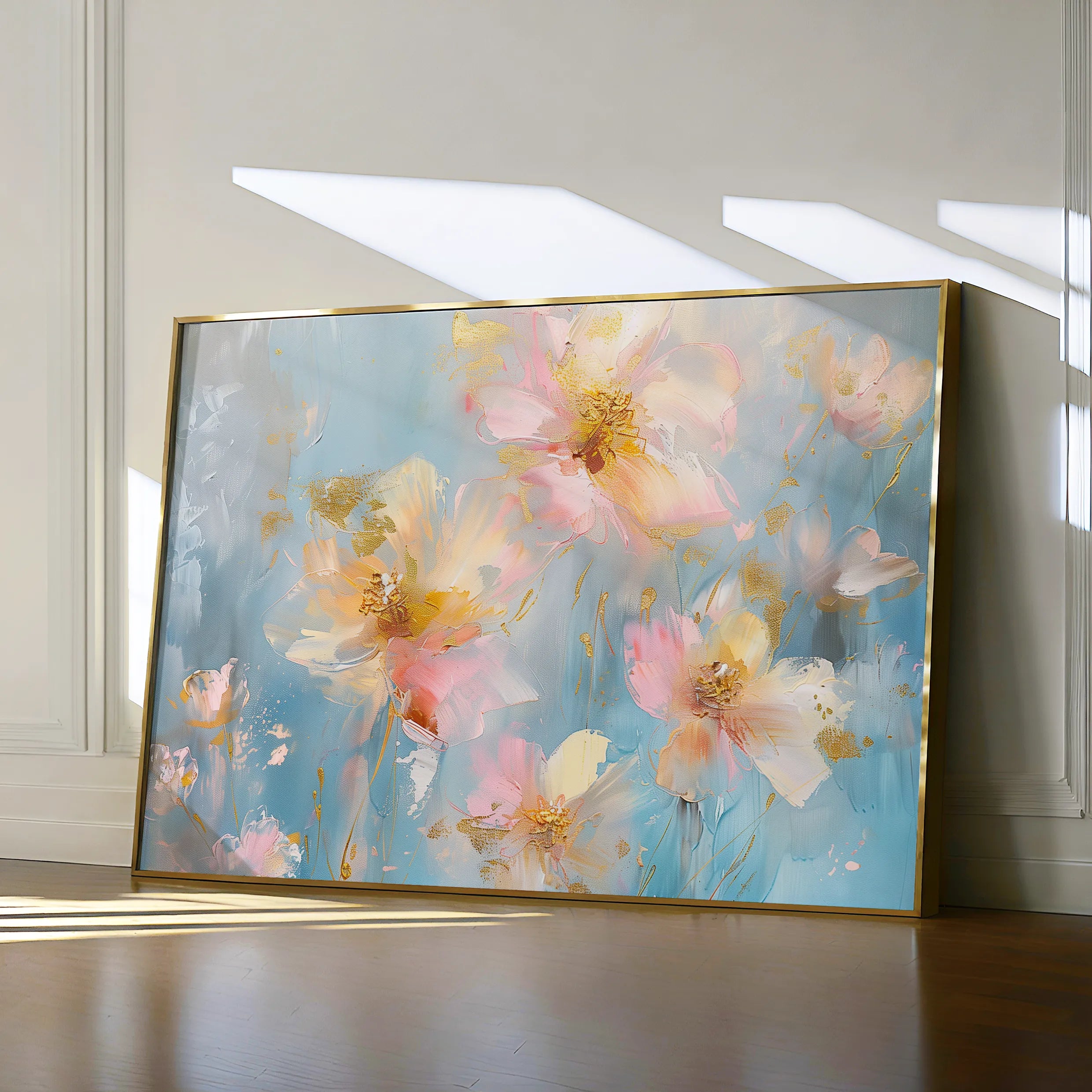 Floral 875 Canvas Art 18" x 24" / 45 x 60 cm / Black