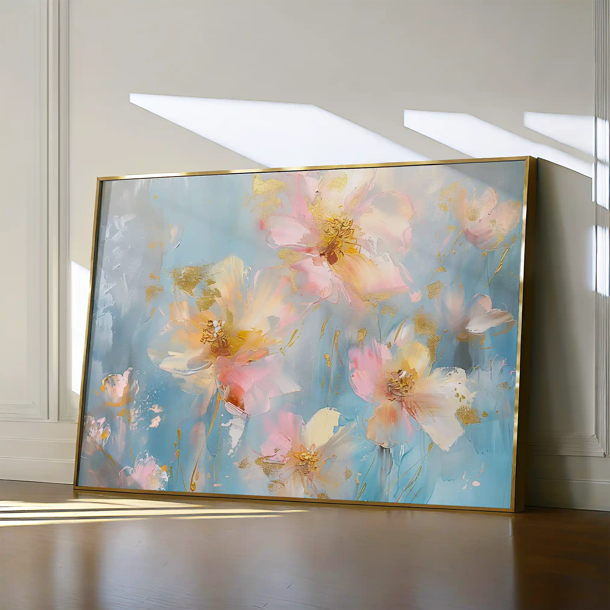 Floral 875 Canvas Art 60 x 40 cm / Black