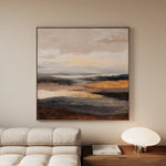 Abstract 876 Canvas Art 16" x 16" / 40 x 40 cm / Black