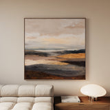 Abstract 876 Canvas Art 16" x 16" / 40 x 40 cm / Black