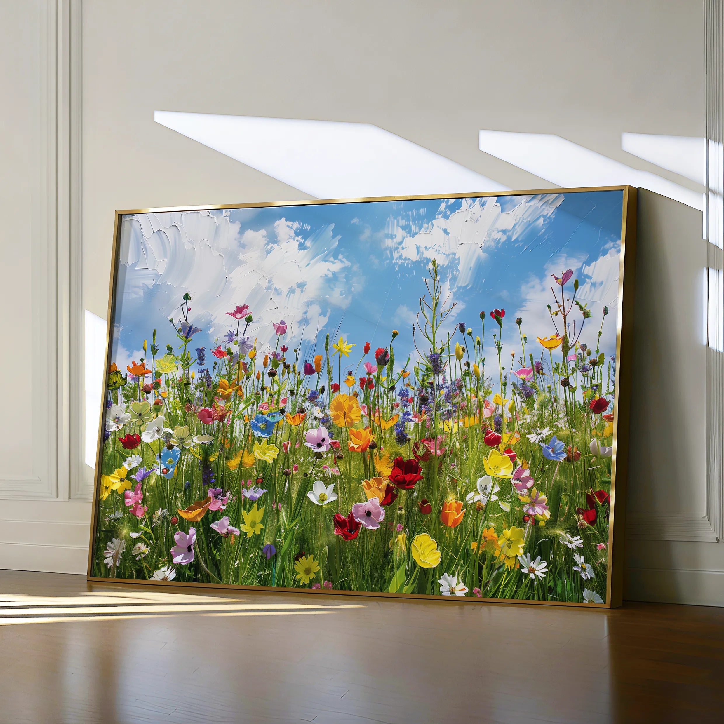 Floral 876 Canvas Art 18" x 24" / 45 x 60 cm / Black