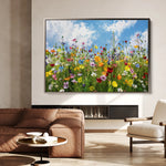 Floral 876 Canvas Art 18" x 24" / 45 x 60 cm / Black