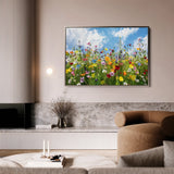 Floral 876 Canvas Art 18" x 24" / 45 x 60 cm / Black