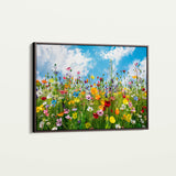 Floral 876 Canvas Art 18" x 24" / 45 x 60 cm / Black