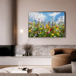 Floral 876 Canvas Art 60 x 40 cm / Black