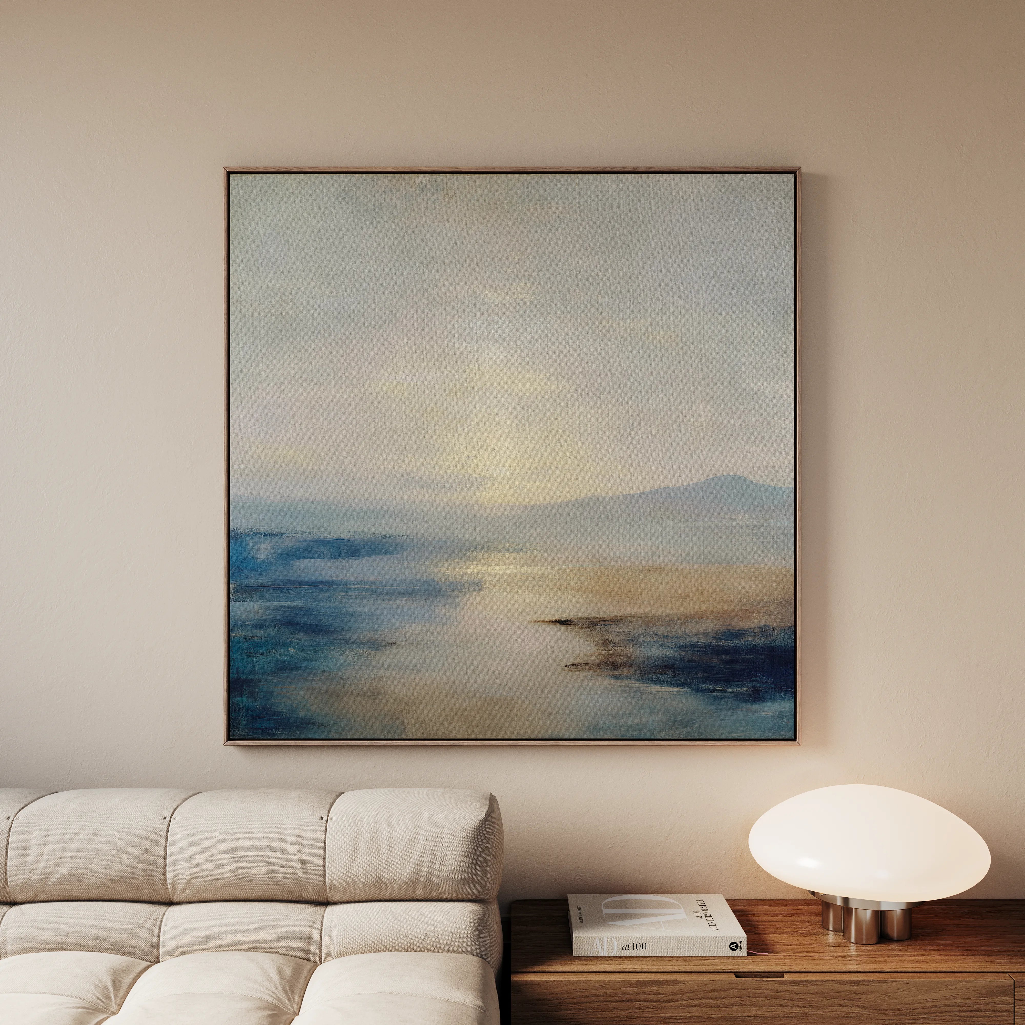 Abstract 877 Canvas Art 16" x 16" / 40 x 40 cm / Black