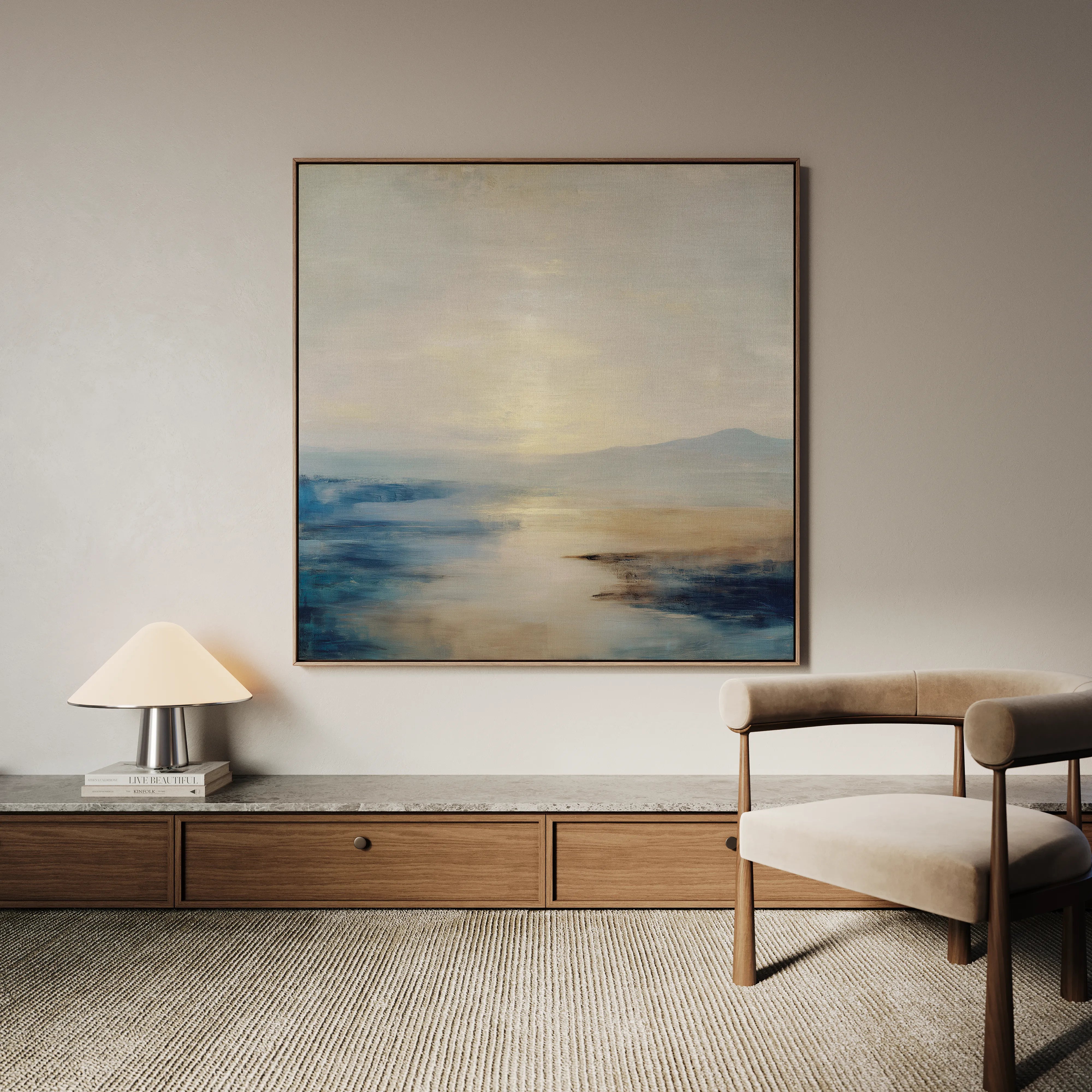 Abstract 877 Canvas Art 16" x 16" / 40 x 40 cm / Black