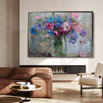 Floral 877 Canvas Art 18" x 24" / 45 x 60 cm / Black